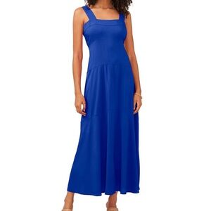 Vince Camuto Square-Neck Smocked back Maxi dress